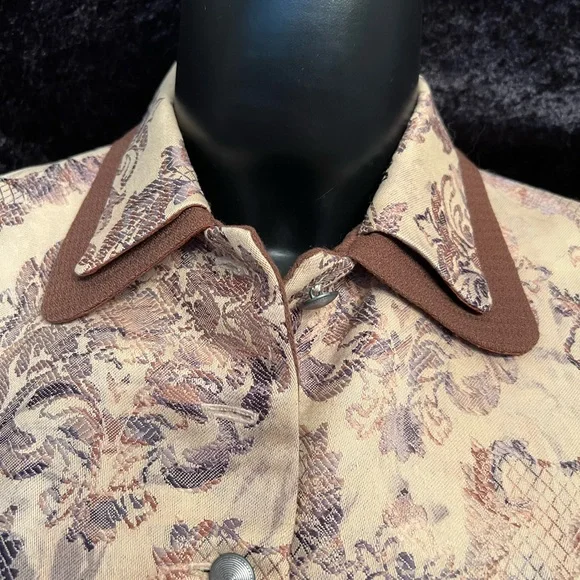 Vintage Gina Blanez Brocade Equestrian
Western Jacket, Button Front. Size S -021 - Picture 2 of 8